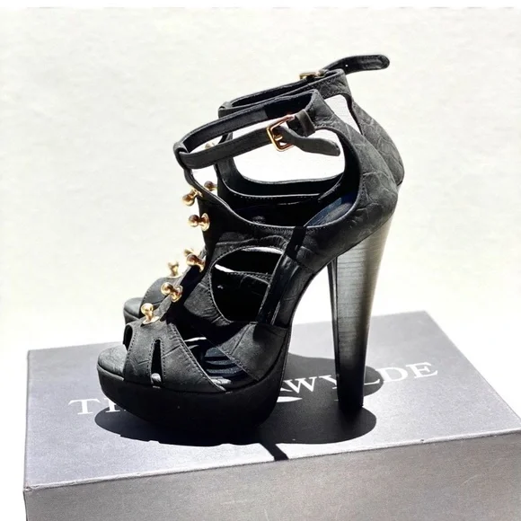 Thomas Wylde Studded Platform Pumps - Picture 1 of 12